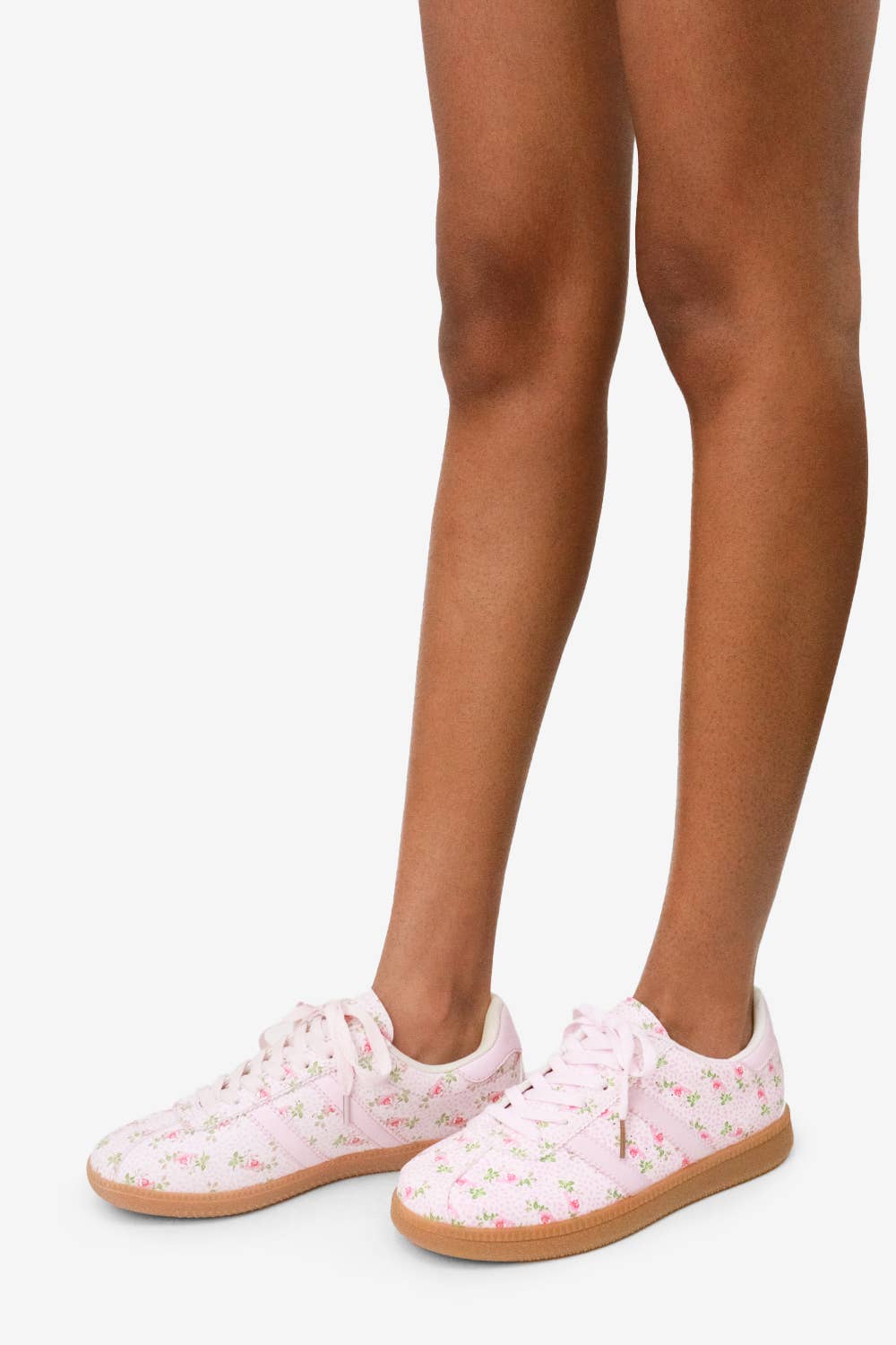 Pink Floral Sneakers