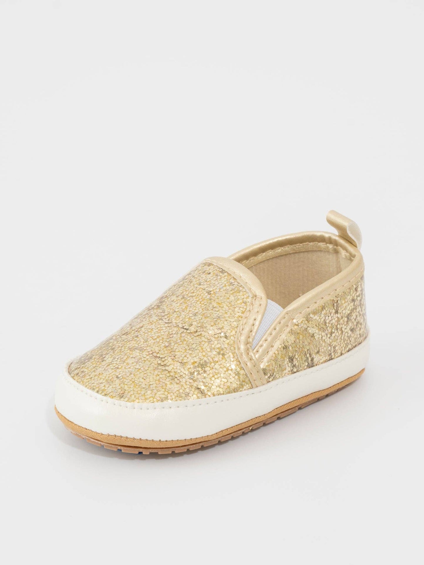 Glitter Slip On Baby Shoe Gold
