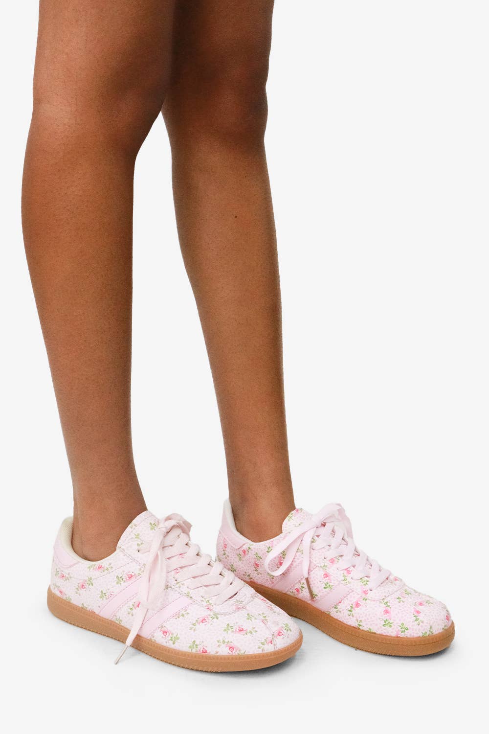 Pink Floral Sneakers