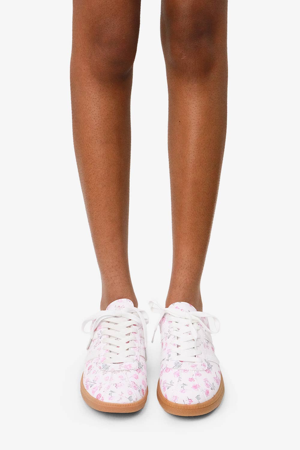 White Floral Sneakers