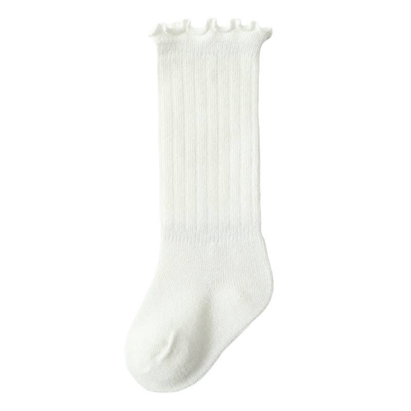 Baby over-the-knee socks: White