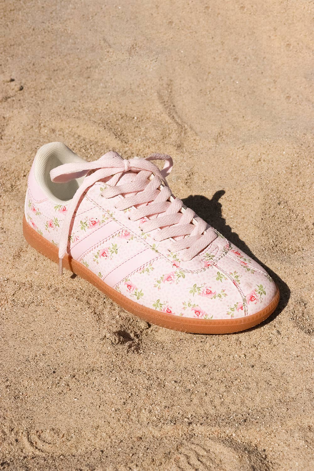 Pink Floral Sneakers