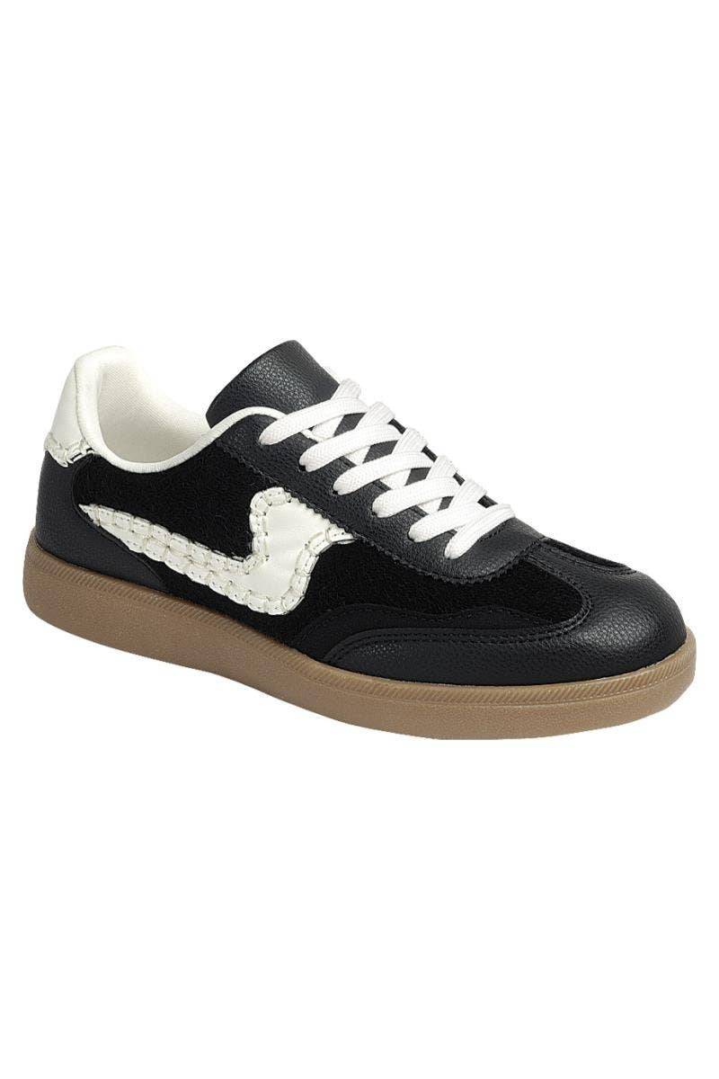 Black with white swoosh