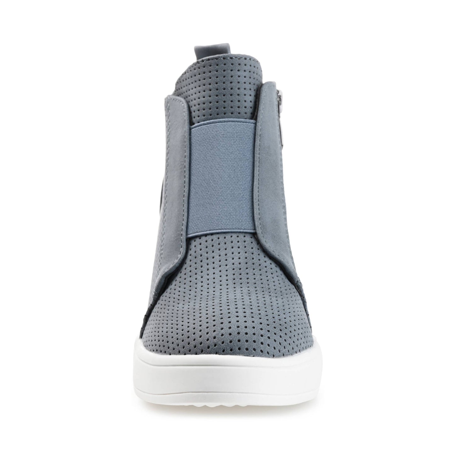 Clara Wedge Sneakers In Faux Leather: Black / 8 / Medium