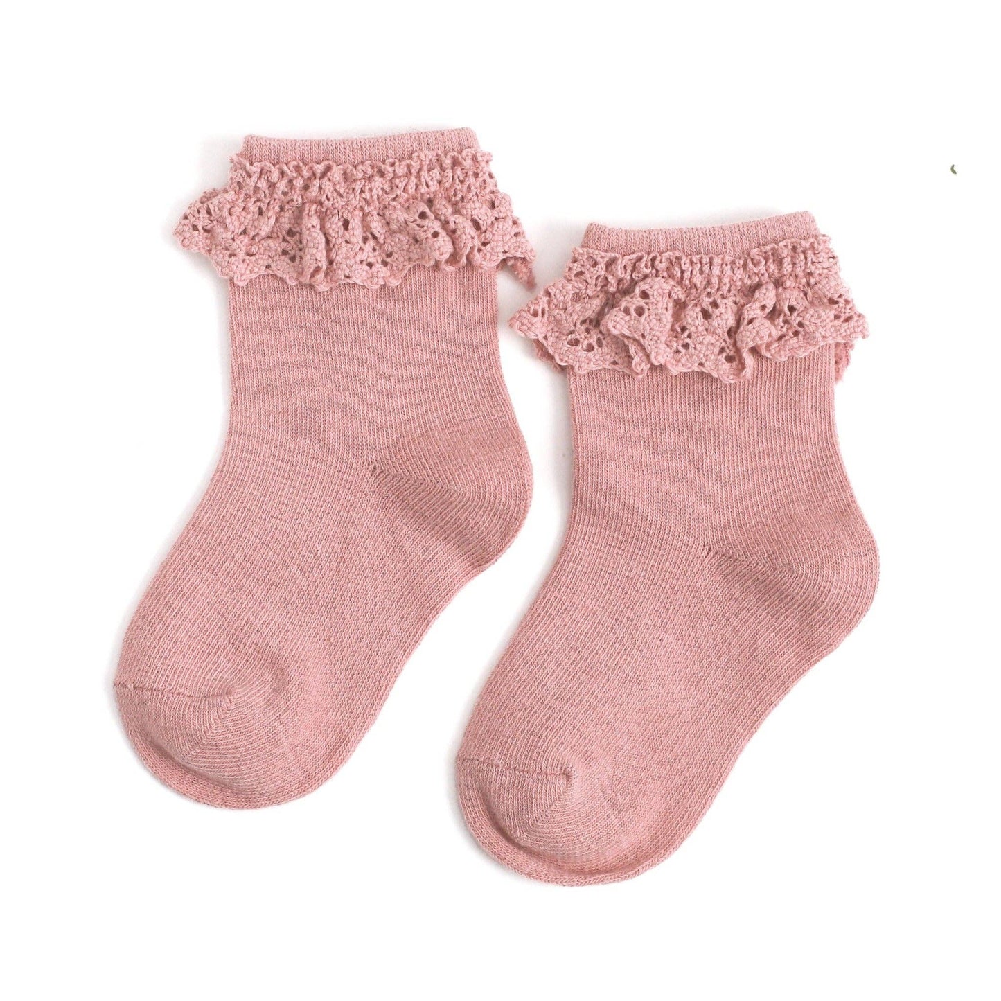 Blush Pink Lace Midi Socks