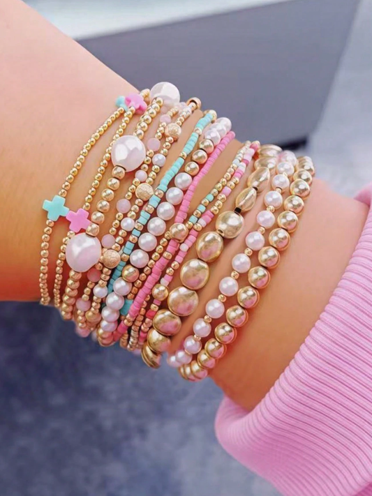 Cross bracelet stacks