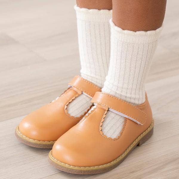 T-Strap Mary Jane Hard Sole Shoes: Hazlenut / 9C