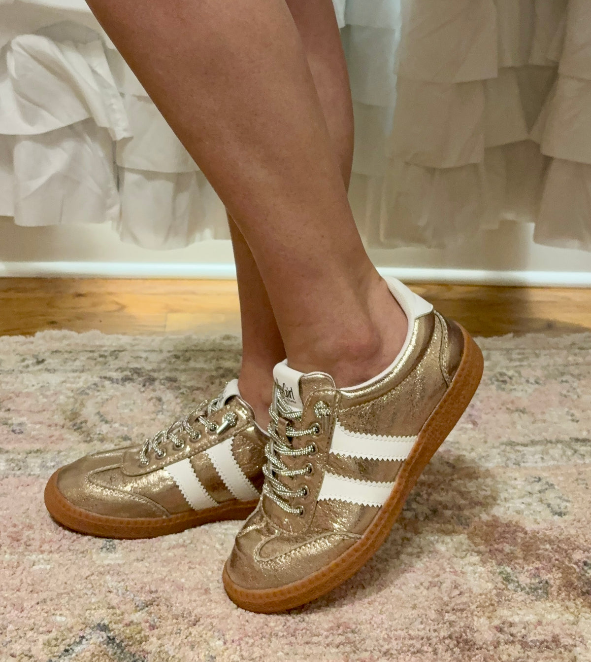 Gold sneakers