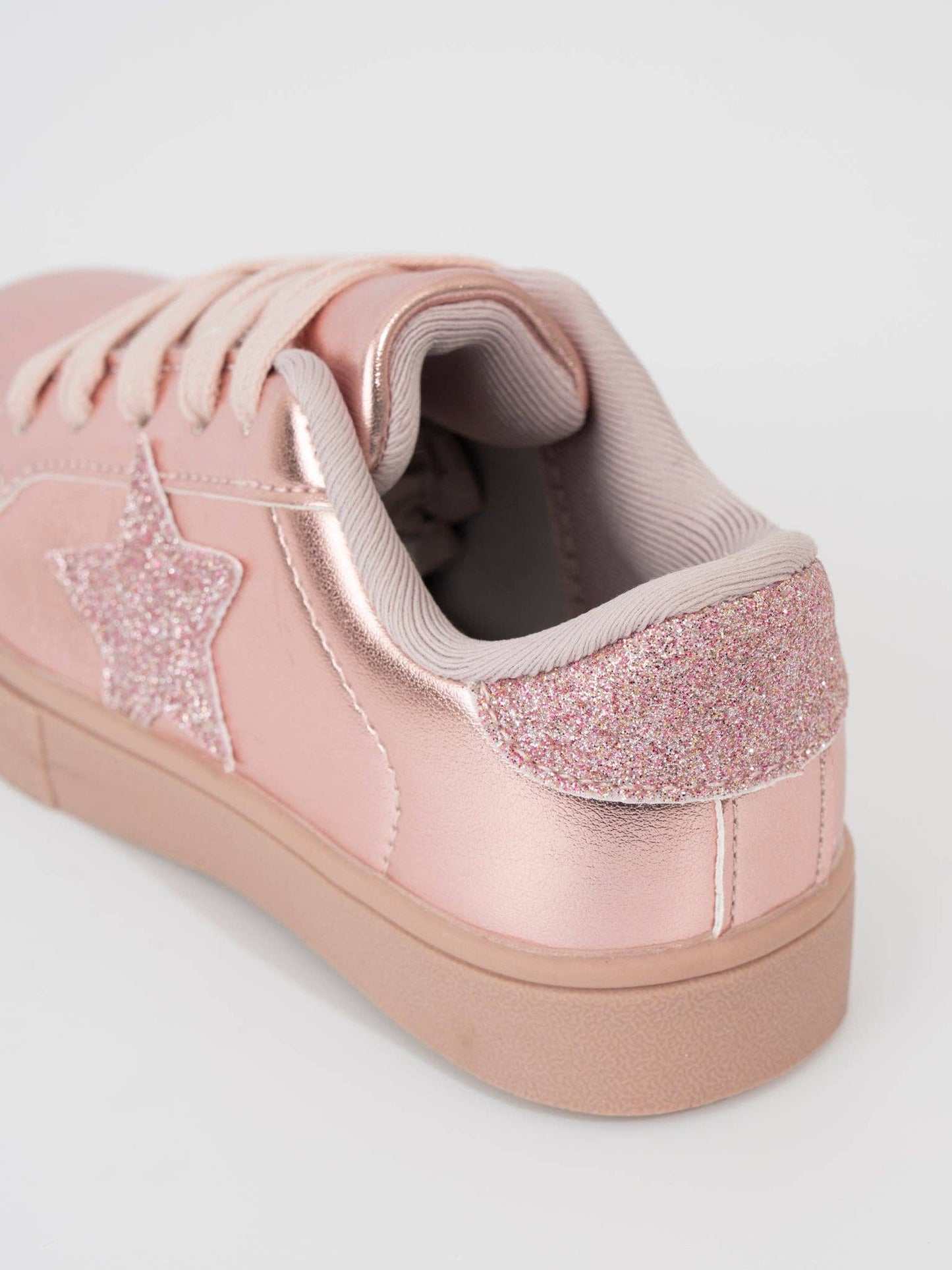 Girls' Sparkle Star Sneaker - Metallic Pink: 12C