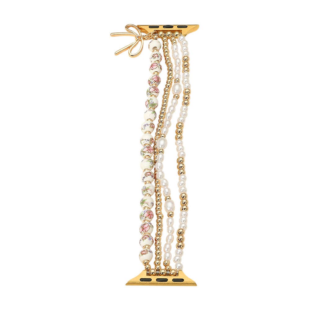 Bow Charm beaded Apple Watch Band