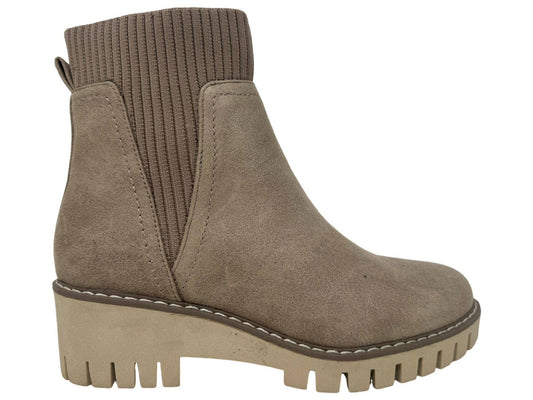 Sweater Cuffed Boot: Taupe