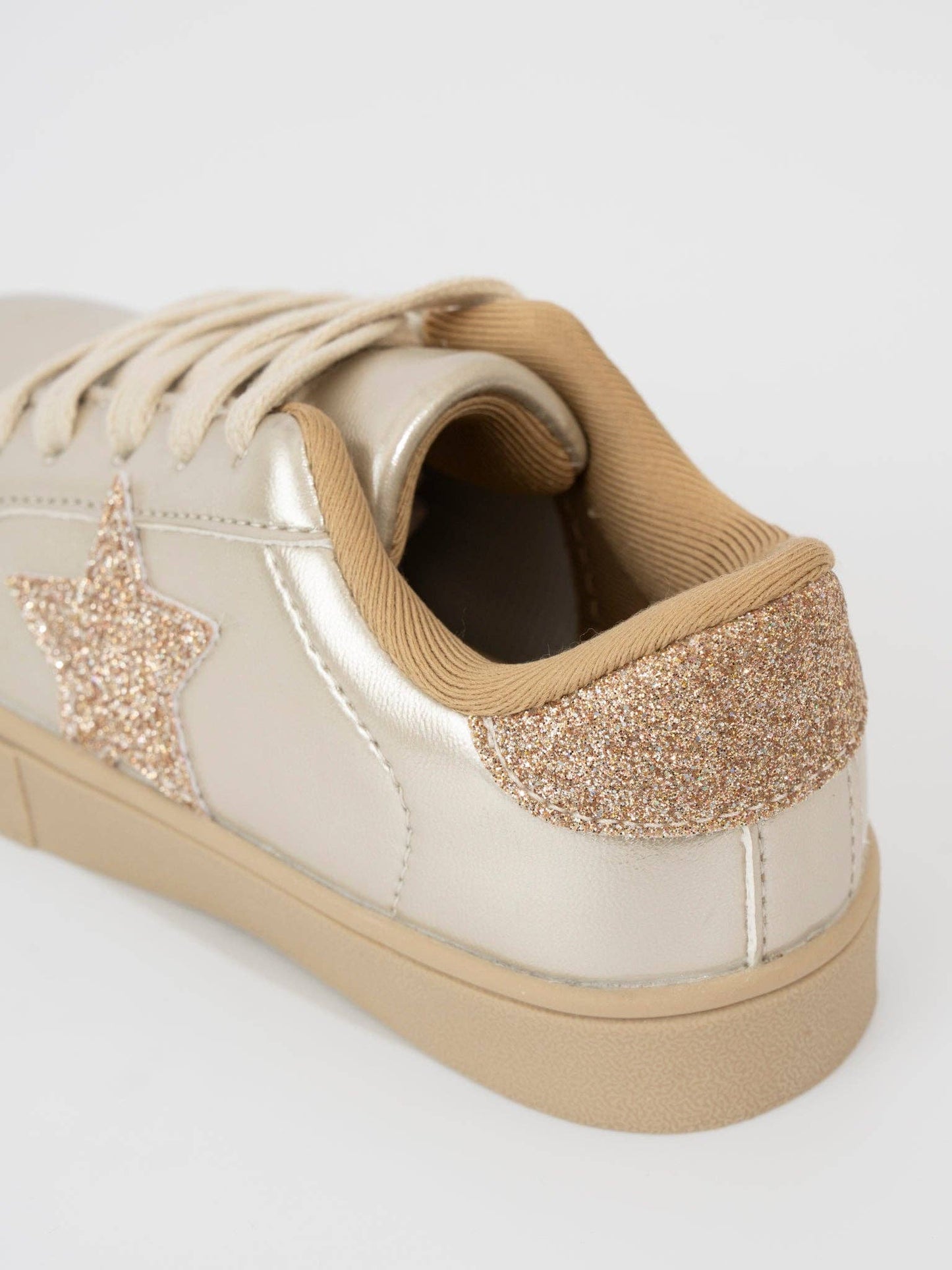 Girls' Sparkle Star Sneaker Metallic Gold