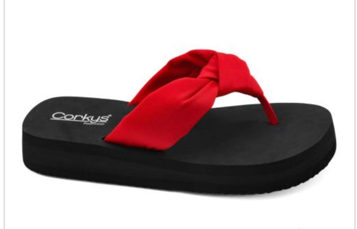 Red flip flop