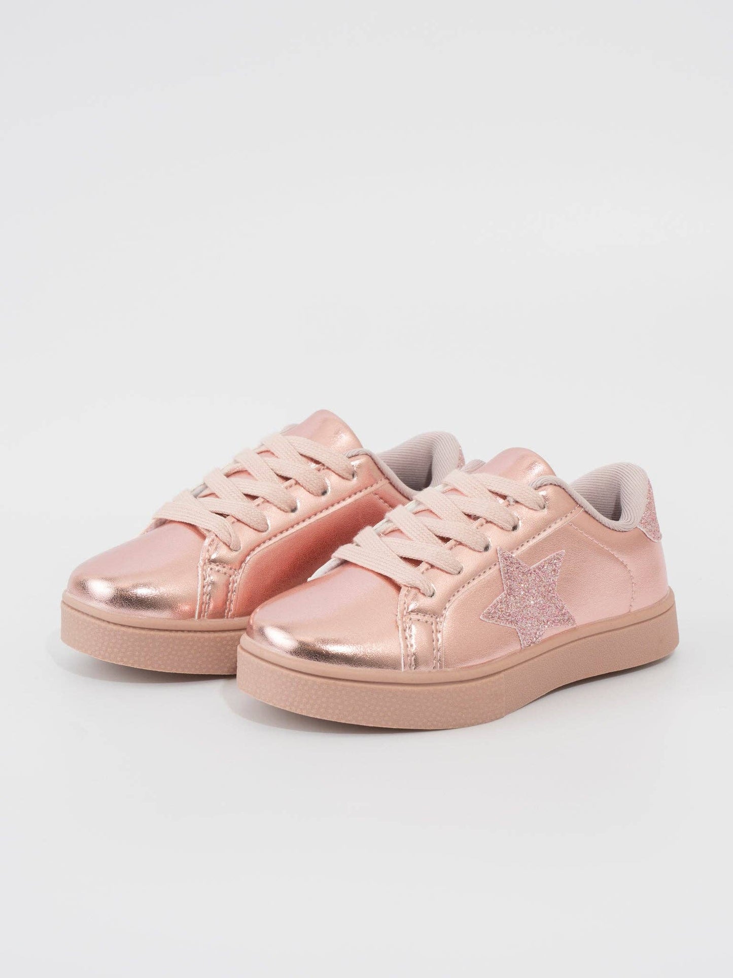 Girls' Sparkle Star Sneaker - Metallic Pink: 10C