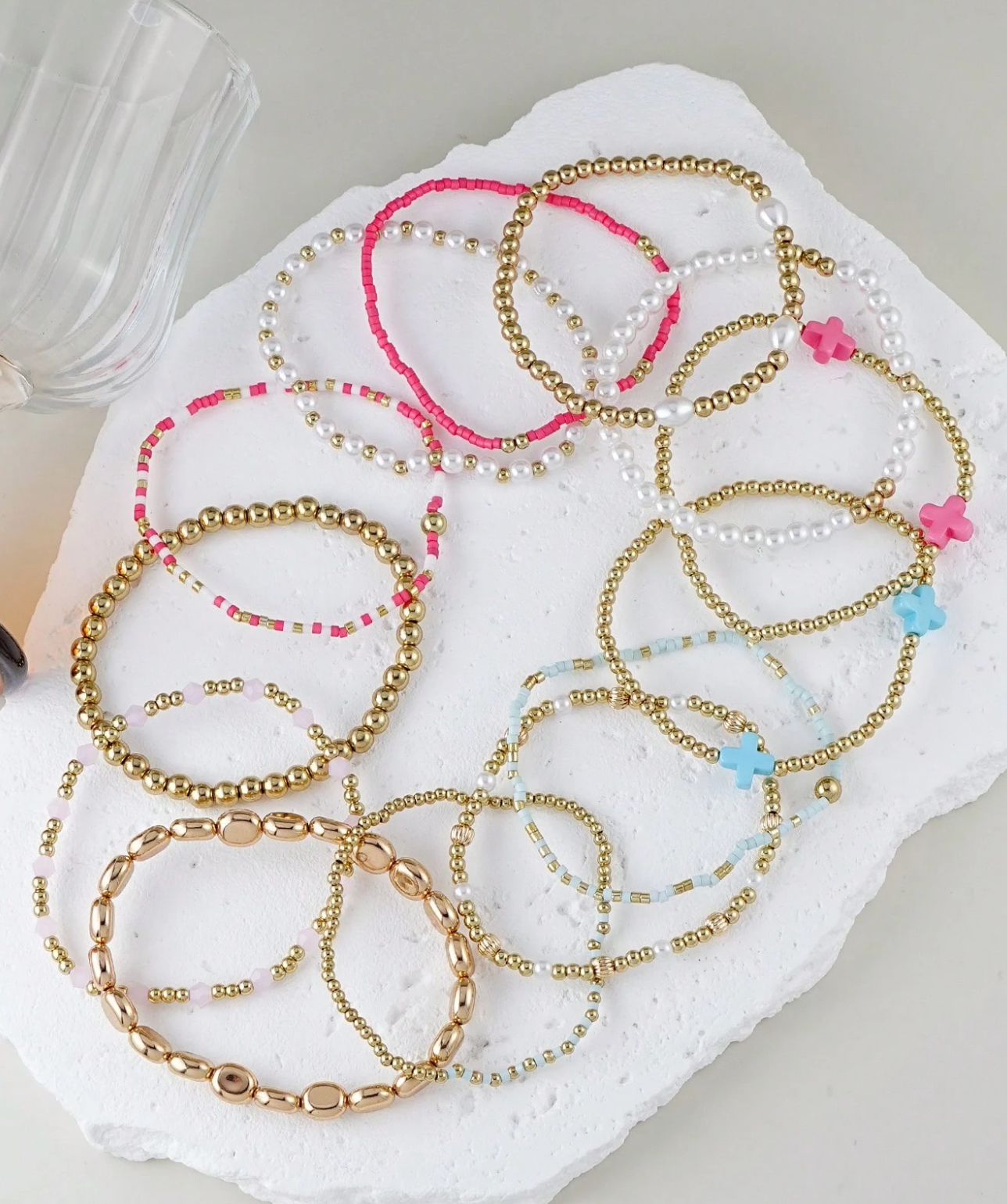 Cross bracelet stacks