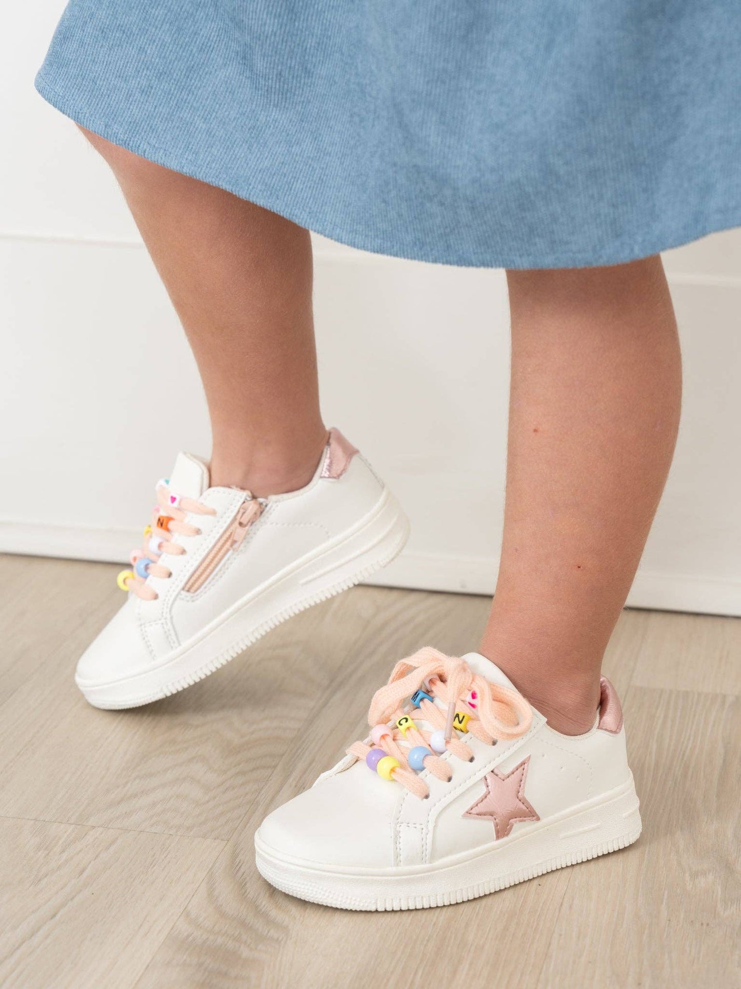 Girls' Sparkle Star Sneaker - Pink Shimmer: 9C