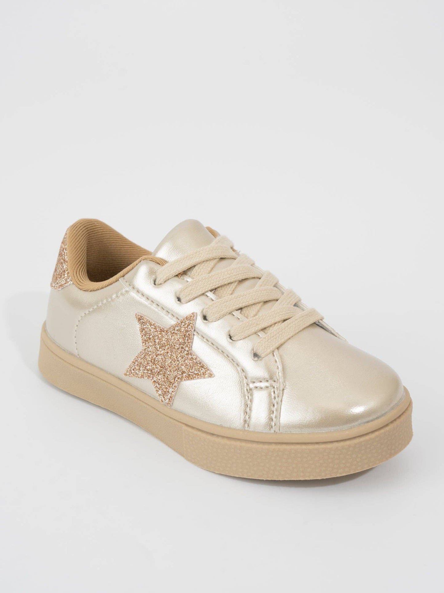 Girls' Sparkle Star Sneaker Metallic Gold