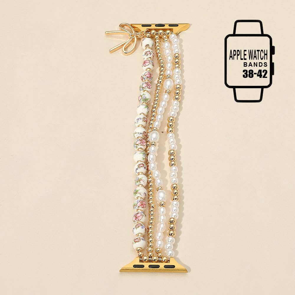 Bow Charm beaded Apple Watch Band