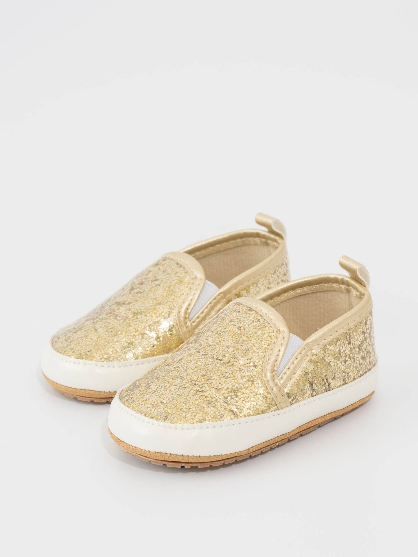 Glitter Slip On Baby Shoe Gold
