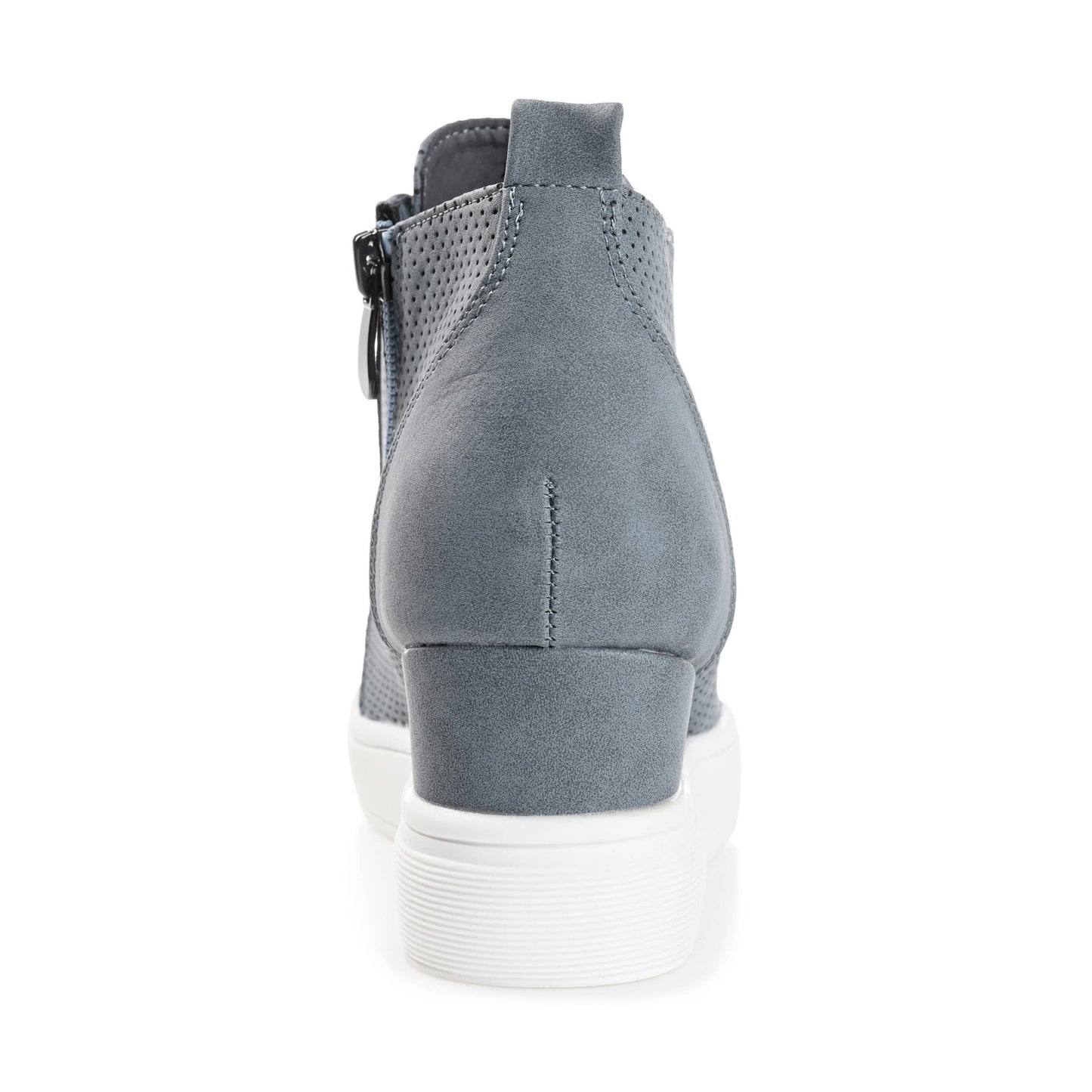 Clara Wedge Sneakers In Faux Leather: Olive / 9 / Medium
