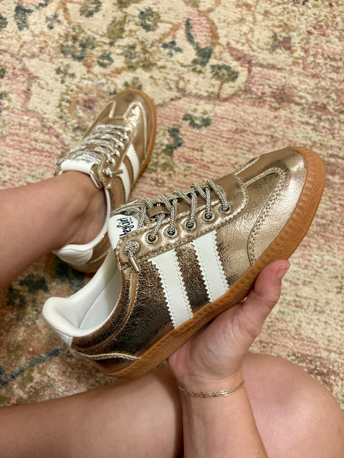 Gold sneakers