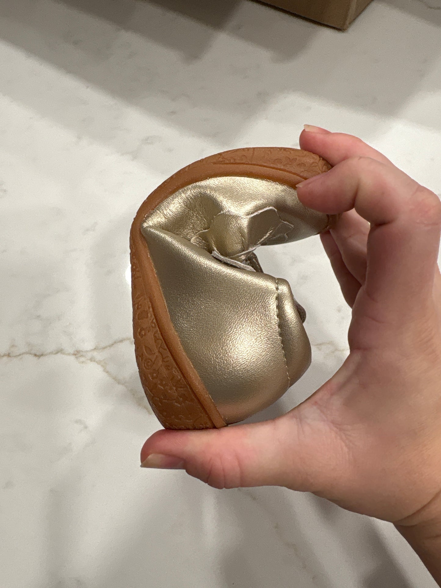 Mary Jane Gold Leather