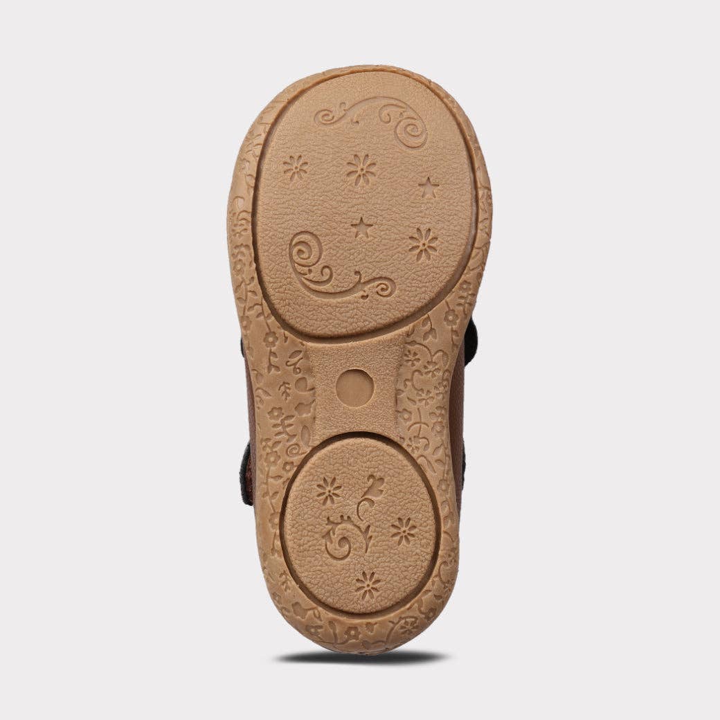 Mary Jane Gold Leather