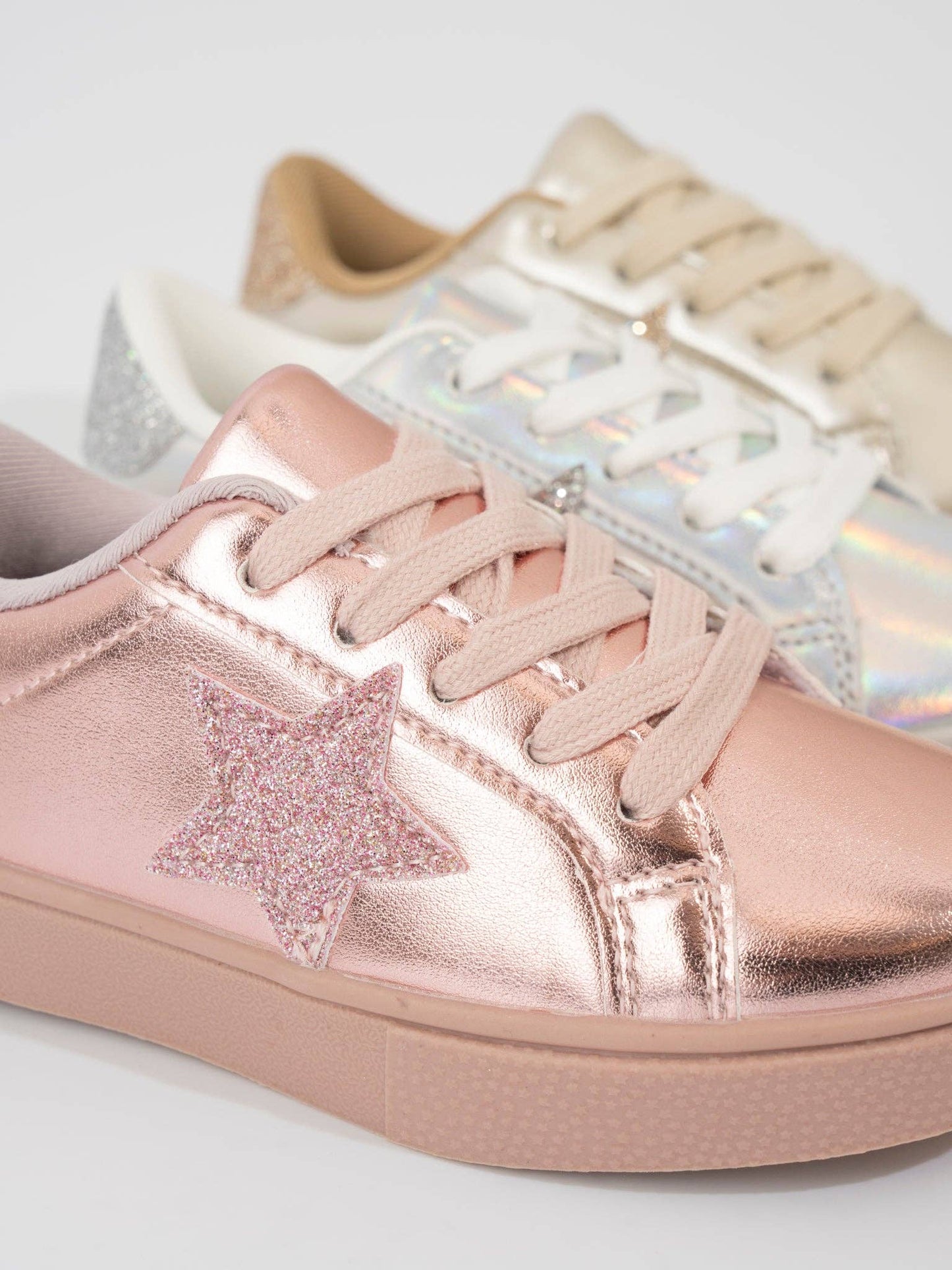 Girls' Sparkle Star Sneaker - Metallic Pink: 7C