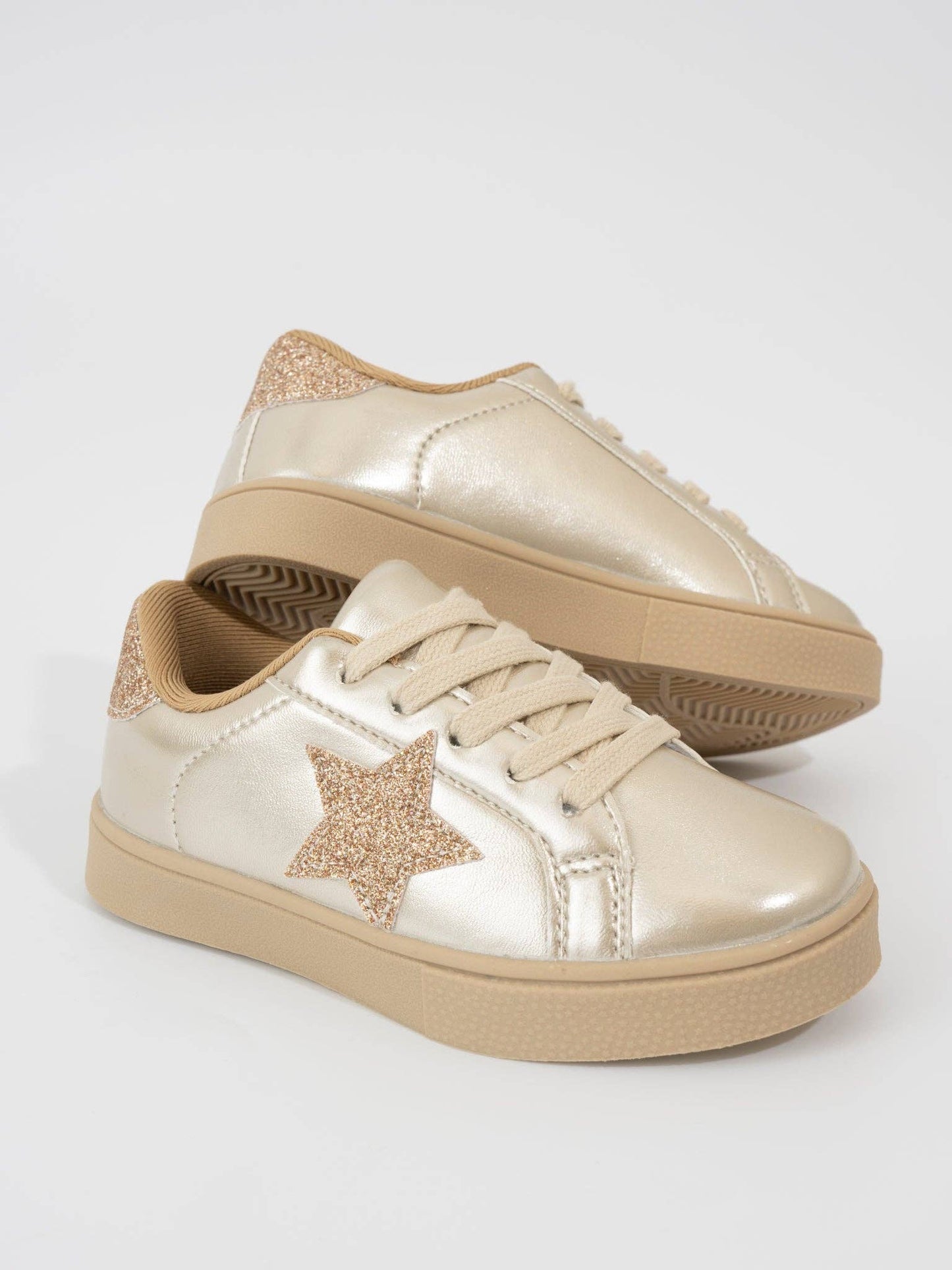 Girls' Sparkle Star Sneaker Metallic Gold