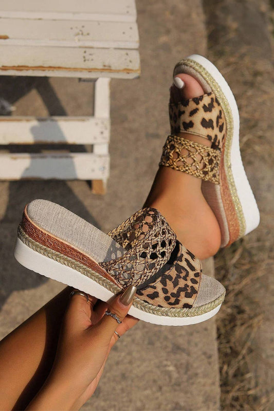 Leopard and Braided Wedges