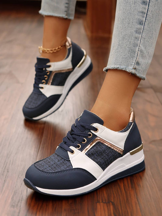 Wedge Sneakers: Sail Blue