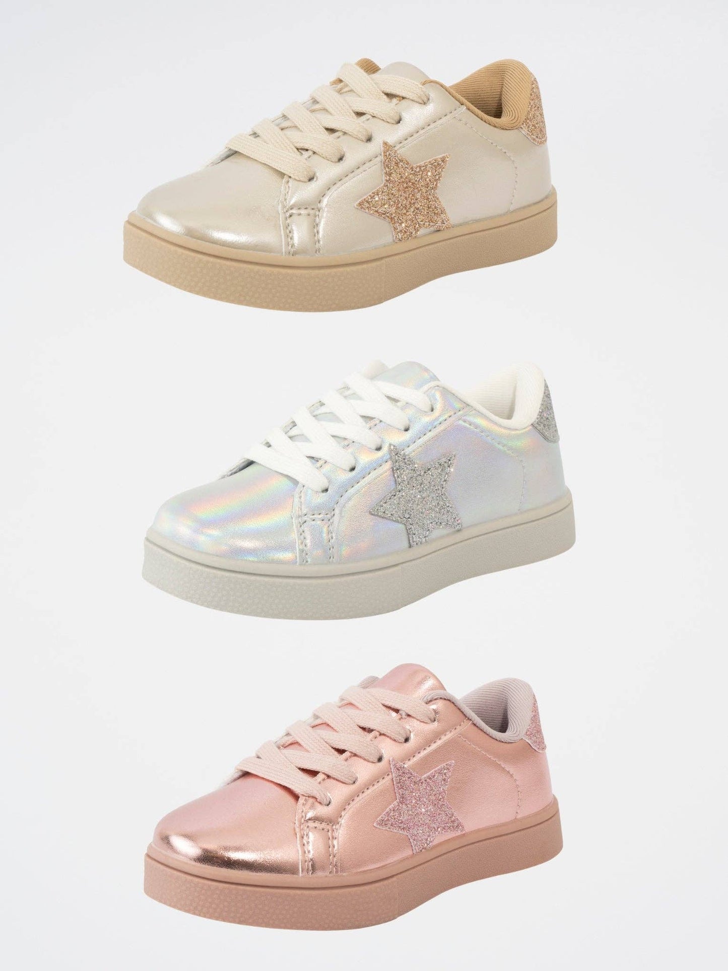Girls' Sparkle Star Sneaker - Metallic Pink: 13C