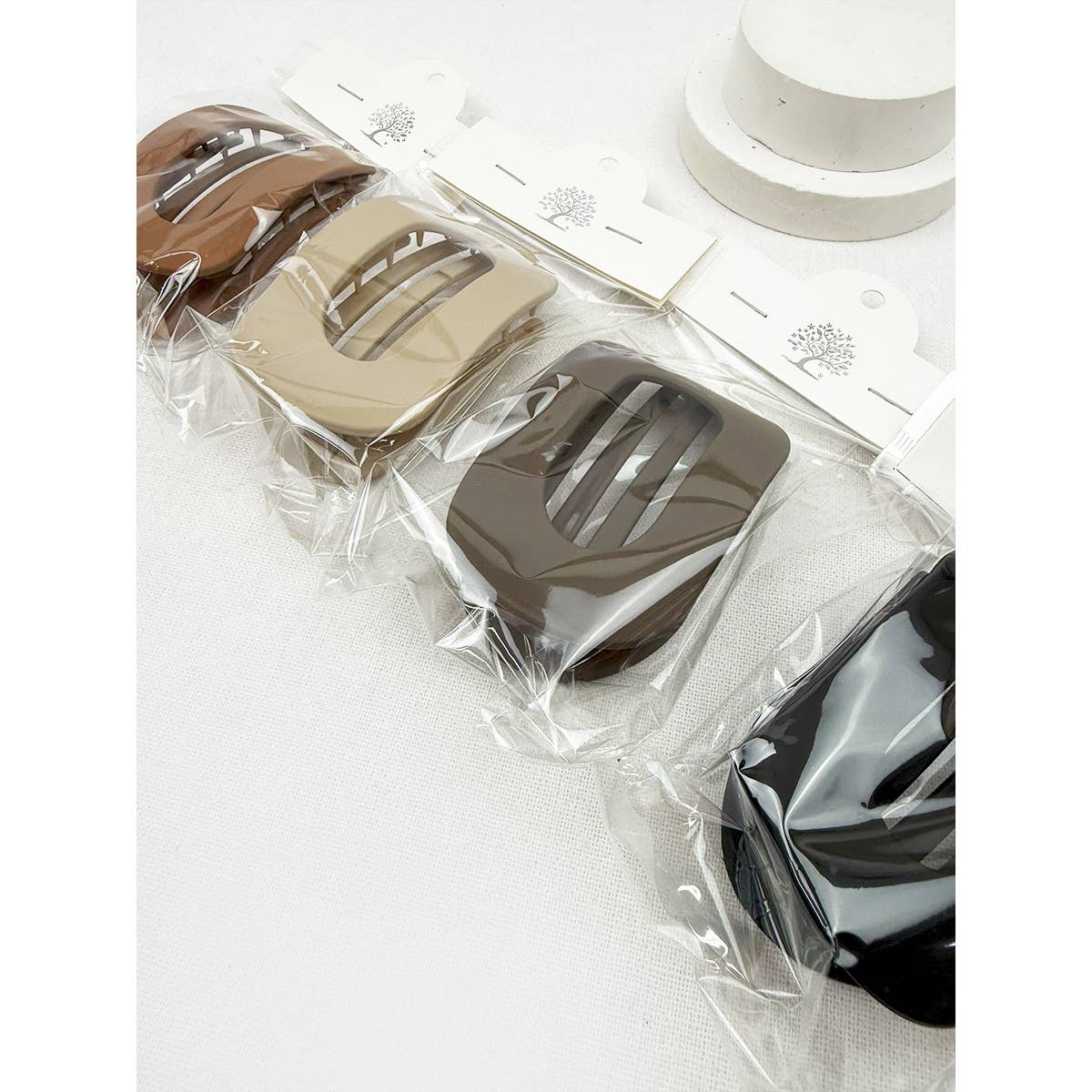 Matte French hair clips