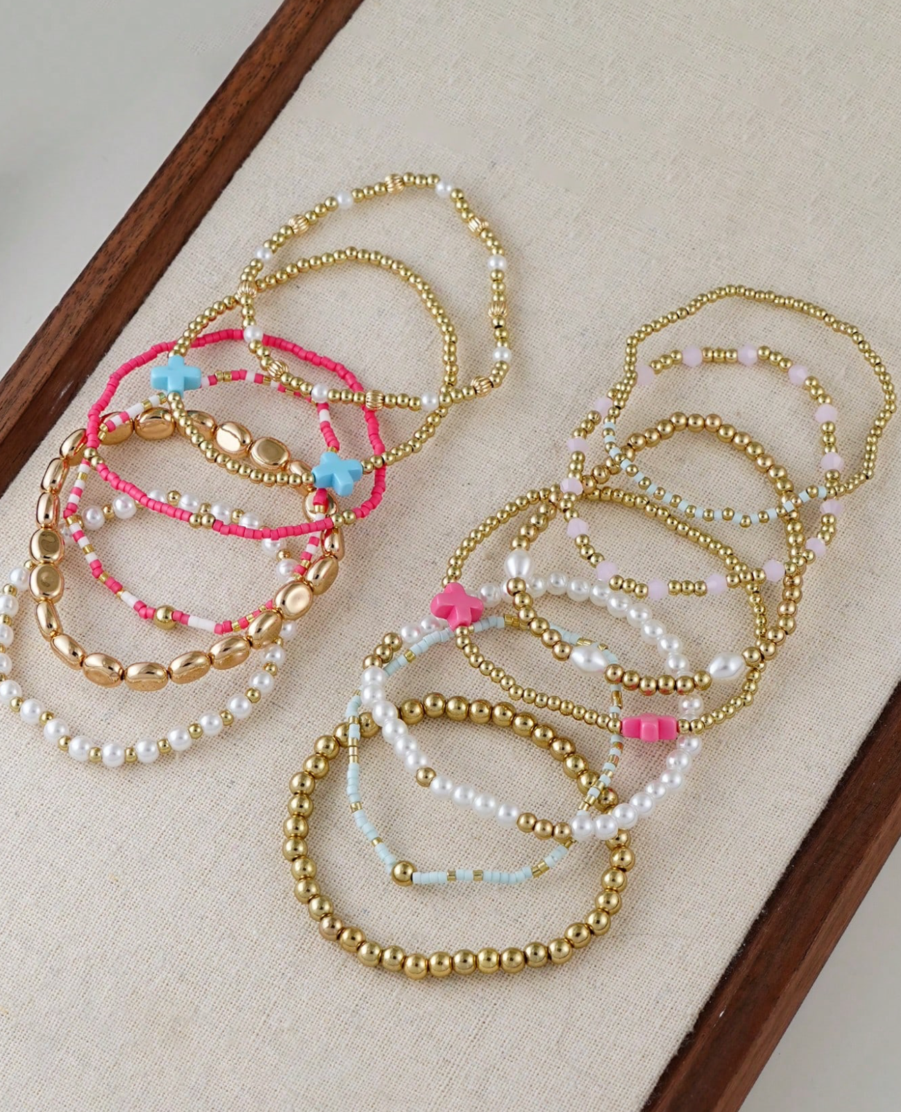 Cross bracelet stacks